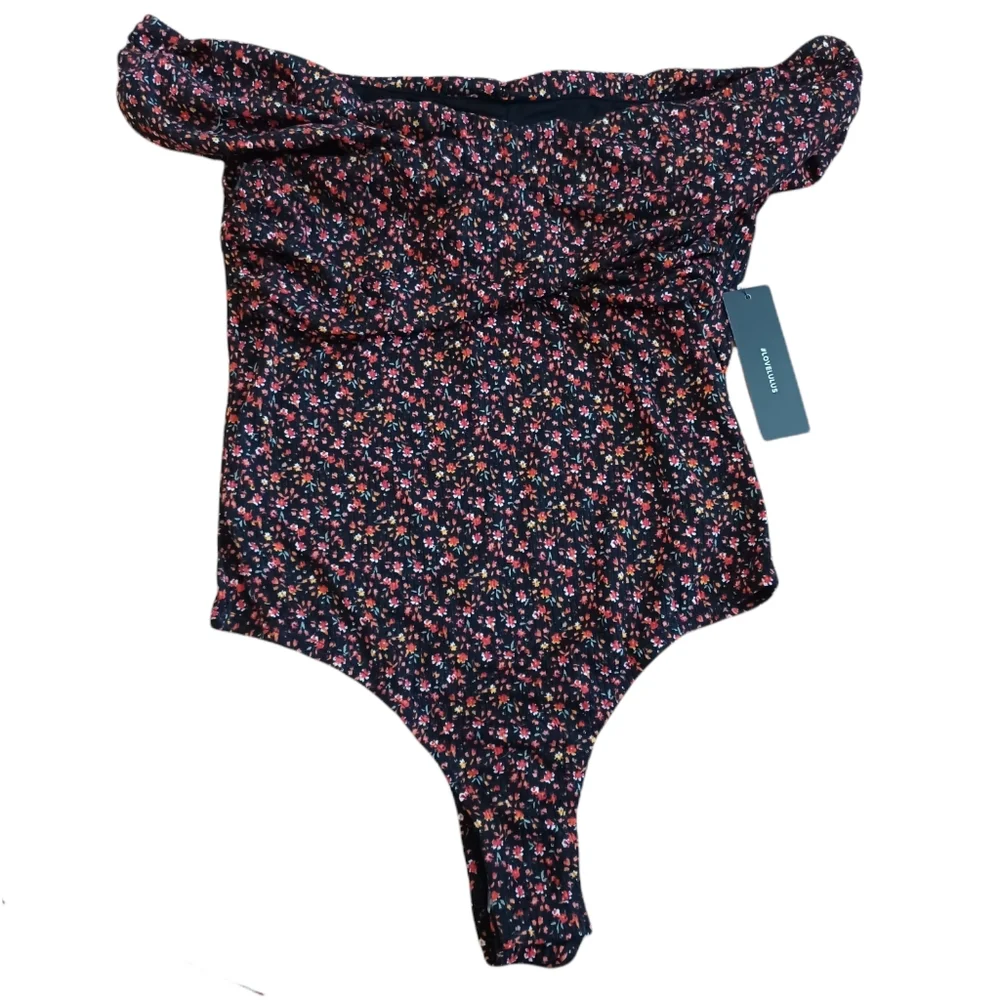 Lulus Top Bodusuit Ribbed Off the Shoulder - Picture 9 of 13